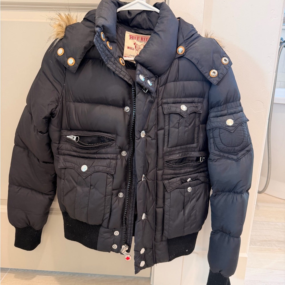 True Religion Down Puffy Coat size SMALL